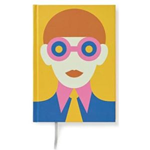 PdiPigna - Olimpia ZAGNOLI Collection notitieboek, gestreept, 9 x 14 cm, hardcover, geel