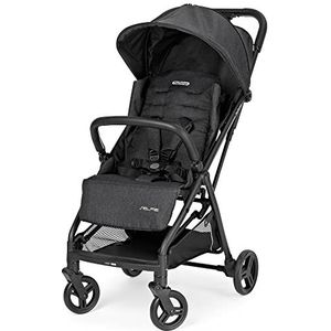 Peg Perego Selfie - Lichte kinderwagen vanaf de geboorte tot 22 kg (0 tot 4 jaar), opvouwbaar en compact, automatische sluiting, verstelbare rugleuning, capuchon UPF 50+, leisteen