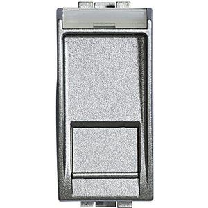 BTicino Livinglight stopcontact RJ45 antraciet Grijs