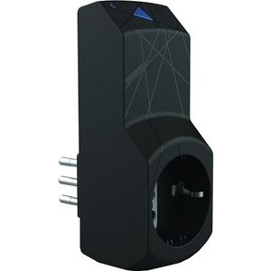 Bticino S3623GC Smart wifi-stopcontact, Italiaans intelligent stopcontact voor wandmontage, energiebewaking, spraakbediening, timerfunctie, compatibel met Alexa en Google Home, kleine stekker 10 A,