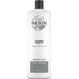 Nioxin Professional System 1 Cleanser 1000ml - Normale shampoo vrouwen - Voor Alle haartypes