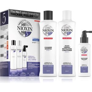 Nioxin System 5 Color Safe Chemically Treated Hair Light Thinning set (voor Matig tot Ernstig Dunner wordend, van normaal, natuurlijk en Chemisch Behandeld Haar) Unisex