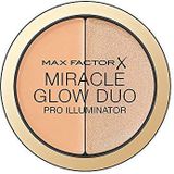 Max Factor Miracle Glow Duo Pro Illuminator, Creamy Highlighter, 20 Medium
