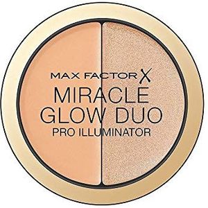 Max Factor Miracle Glow Duo Pro Illuminator, Creamy Highlighter, 20 Medium