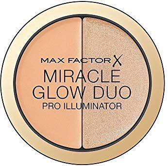 Max Factor Miracle Glow Duo Pro Illuminator, Creamy Highlighter, 20 Medium