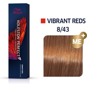 Wella - Koleston Perfect Vibrant Reds 8/43 - Haarkleuring - Licht Blond Rood Goud - 60 ml