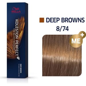 Wella - Koleston Perfect Me+ - Haarverf - 8/74 Deep Browns - 60ml