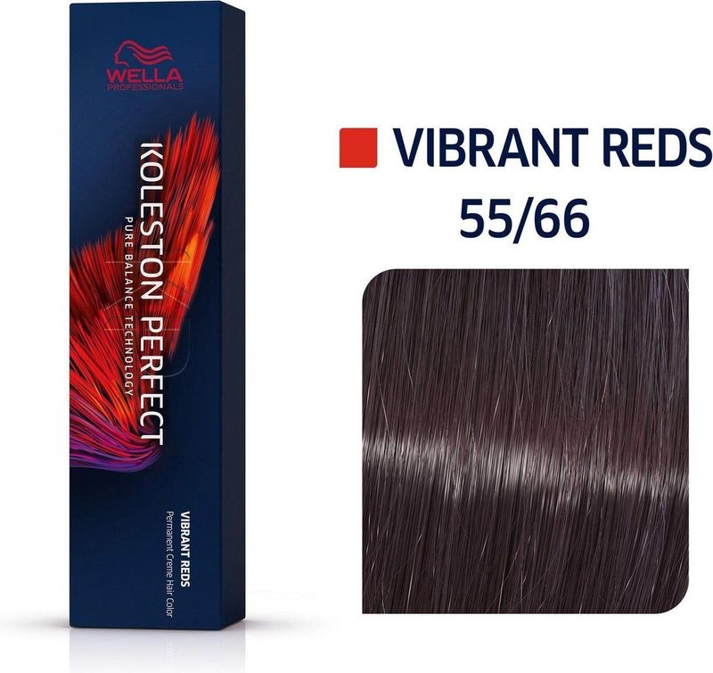 Wella - Koleston Perfect Vibrant Reds 55/66 - Haarkleuring - Lichtbruin Intensief Violet - 60 ml