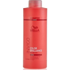 Wella Brilliance Shampoo weerbarstig haar -1000 ml - Normale shampoo vrouwen - Voor Alle haartypes