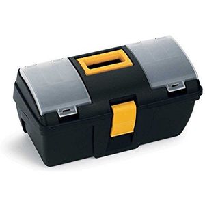 Terry 161 C gereedschapskoffer, klein, met dienblad en transparante organizer, afmetingen: 39,3 x 18,9 x 20 cm
