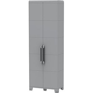 Terry Transforming Modular 5 multifunctionele kast voor binnen en buiten, kunststof, grijs, 78 x 43,6 x 225,8 cm