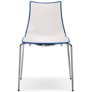 Scab Design Zebra stoel, blauw en wit, 83 x 55 x 52 cm