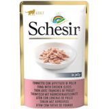 Schesir Kattenvoer Tonijn - Kipreepjes in Gelei 85 gr