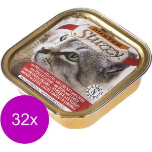 32x Stuzzy Kattenvoer Paté Kip - Lever 100 gr