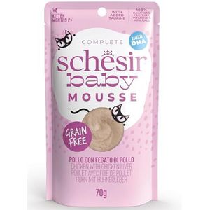 12x Schesir Baby Kitten Mousse Kip 70 gr