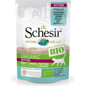16x Schesir Kattenvoer Kitten Bio Kip 85 gr