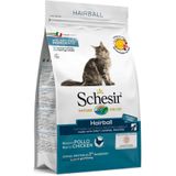 6x Schesir Kattenvoer Dry Hairball Kip 1,5 kg