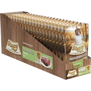 Stuzzy, Monoprotéine Grain & sans gluten, nourriture humide complète pour chats adultes avec veau, en pâté, (20 enveloppes de 85 g)