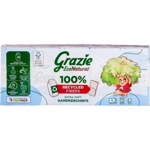 Grazie - EcoNatural - Zakdoeken - 100% Gerecycled - Ongebleekt Papier