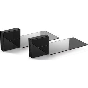 Meliconi Ghost Cube Soundbar zwart, modulair, met glazen plank voor soundbar