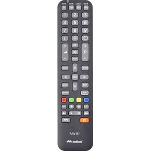 Meliconi Fully 8.1 Universele afstandsbediening 8-in-1 voor TV, Decoder, Sky DVD/Blu Ray Box Multimedia + IPTV en meer