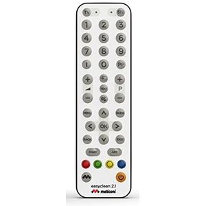 Meliconi 2-in-1 universele afstandsbediening voor tv en decoratie, gemakkelijk te reinigen