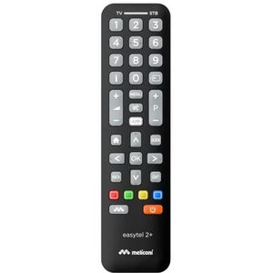 Meliconi Easytel 2+ Universele afstandsbediening voor TV's en decoders bedient ook de basisfuncties van Smart TV's