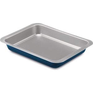 Guardini Xbake Cakeblik - Ovenschaal - Taartvorm - Cakevorm - Bakvorm 22x28 cm - Staal - Blauw & Zilver