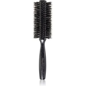 Janeke Black Line Tumbled Wood Hairbrush Ø 55mm ronde haarborstel met nylon en varkenshaar