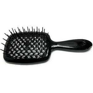 Jäneke Superbrush Carbon zwart, ca. 20,5 cm (antistatisch), professionele borstel, ventilatieborstel, ideaal voor ontwarren en drogen zonder uit te drogen (55 226 carb)