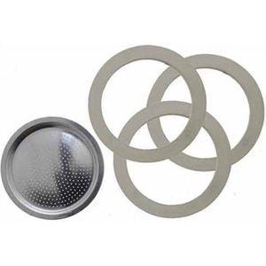 Bialetti Moka filterplaatje + rubber ringen - 1 kops