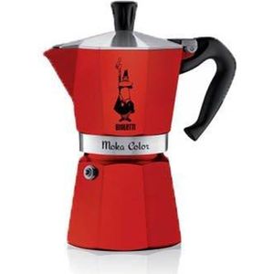 Bialetti Moka Express - Percolator - 3 kops - Aluminium - Rood