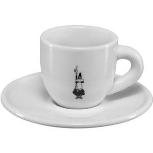 Bialetti espressokop en schotel - porselein