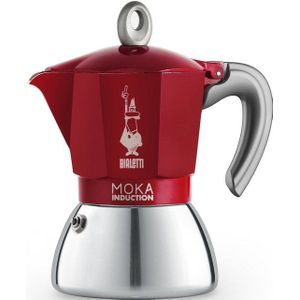 Bialetti Moka Induction - Percolator - Rood - 6 kops