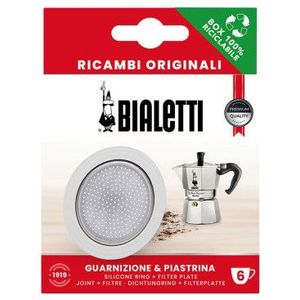 Bialetti Filter&Siliconen Ring Brikka 4 kops & Moka Inductie 6 kops