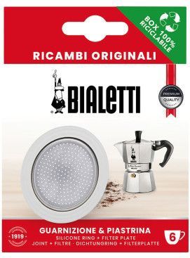 Bialetti Filter&Siliconen Ring Brikka 4 kops & Moka Inductie 6 kops