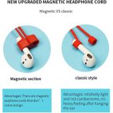 Draadloze Bluetooth headset anti-verloren touw magnetische siliconen Lanyard voor Apple AirPods 1/2 (wit)