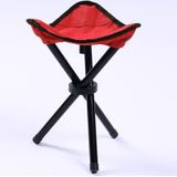 Wandelen Outdoor Camping vissen vouwen kruk draagbare driehoek stoel maximale belasting 100KG klapstoel maat: 22 x 22 x 31cm (rood)
