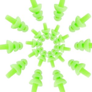 10 paren waterdichte zwemmen siliconen oordopjes voor volwassen zwemmers kinderen duiken zachte anti-ruis ear plug (groen)