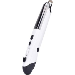 PR-08 6-toetsen Smart draadloze optische muis met Stylus pen & Laser functie (wit)