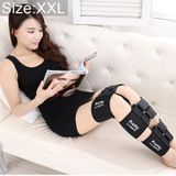 3 STKS/set been houding corrector O/X-type Bowlegs orthotische bandage rechttrekken belt band  grootte: XXL (zwart)