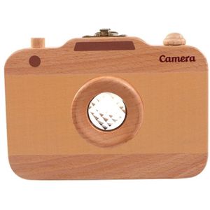 Creatieve houten kinderen camera Bladverliedige tand behoud vak baby tanden Tandhuis opbergdoos