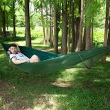 Draagbare Outdoor Camping volledige-automatische nylon parachute hangmat met klamboes  grootte: 250 x 120cm (donkergroen)