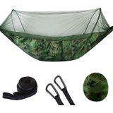 Draagbare Outdoor Camping vol-automatische nylon parachute hangmat met klamboes  grootte: 250 x 120cm (camouflage)