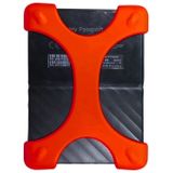 X type 2 5 inch draagbare harde schijf silicone case voor 2TB-4 TB WD & SEAGATE & Toshiba draagbare harde schijf  zonder gat (rood)
