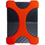 X type 2 5 inch draagbare harde schijf silicone case voor 2TB-4 TB WD & SEAGATE & Toshiba draagbare harde schijf  zonder gat (rood)
