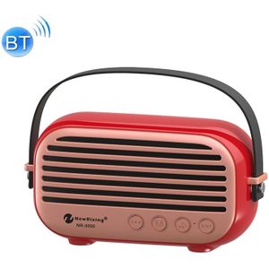 NewRixing NR-3000 stijlvolle huishoudelijke Bluetooth Speaker met Hands-Free Call-functie  ondersteuning TF-kaart & USB & FM & AUX (rood)