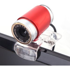HXSJ A860 30fps 12 Megapixel 480P HD webcam voor desktop/laptop  met 10m geluidsabsorberende microfoon  lengte: 1.4 m (rood)