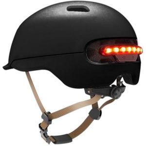 Smart4u Electric Scooter Smart Flash Riding Small Helmet  Size:L(Black)