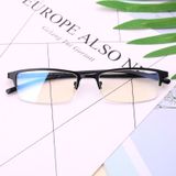 Anti Blu-Ray Business eye glasses voor mannen metalen frame Plain glazen bril (mat zwart frame)